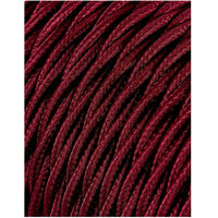 Câble Textile Tressé 2x0,75mm C08 Bordeaux Soie 25m