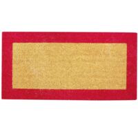 TAPIS BROSSE BORDE ROUGE 17MM 33X70 33X70CM BTB TAPIS BENOIT 100949