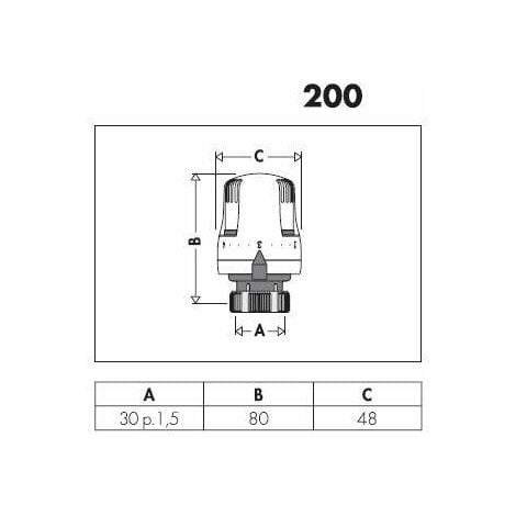 Régulation thermostatique avec sonde intégrée Caleffi 200000  Blanc