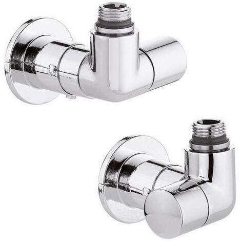Paire de robinets double équerre pour radiateurs HIGH-STYLE Caleffi 400400  1/2"