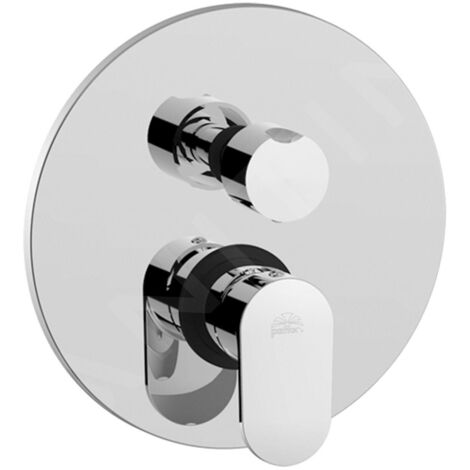 Paffoni Candy series mitigeur de douche encastré 2 sorties Ø 200 mm CA018CR Chromé - Laiton