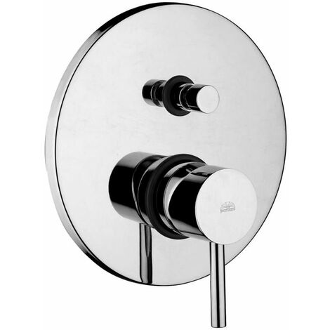 Mitigeur de douche encastré avec deux sorties Ø 200 mm Paffoni Stick série SK015CR Chromé - Laiton (1/2)