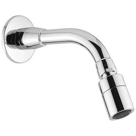 Bras de douche anti-vandalisme avec pommeau de douche orientable anti-calcaire Idral 09031 Chromé - Laiton (1/4)