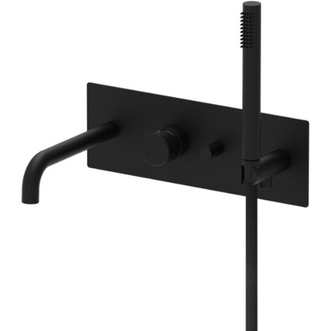 Paffoni série Jo mitigeur bain encastré JO001NO Laiton - Noir mat (1/5)