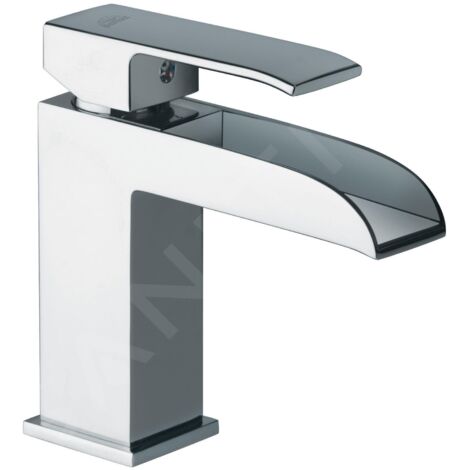 Paffoni Level série LES061CR mitigeur monocommande de lavabo avec système cascade Chromé - Laiton (1/4)