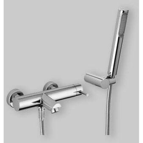 Mitigeur bain avec inverseur et set de douche Paffoni STICK SK023CR Chromé (1/4)