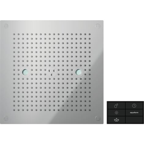 Pomme de douche encastrée avec cromoteriapia 35x35cm Nobili AD139/92CR Chromé - Acier inoxydable (1/2)