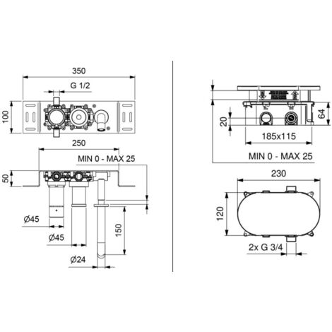 Cartouche De Mélangeur Hansgrohe 96904000 – Pour Lavabo électronique, 10x6x6 Cm