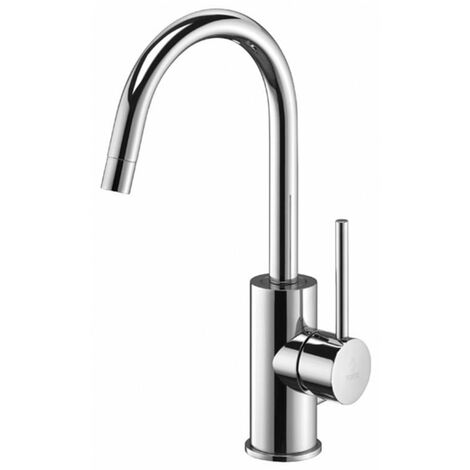 Mitigeur lavabo rond avec bec orientable Paffoni Light LIG078CR Chromé - Sans vidage (1/2)
