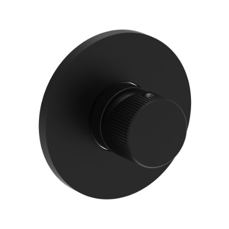 Mitigeur de douche encastré avec plaque Ø 110 mm Paffoni Jo série JO011NO Laiton - Noir mat