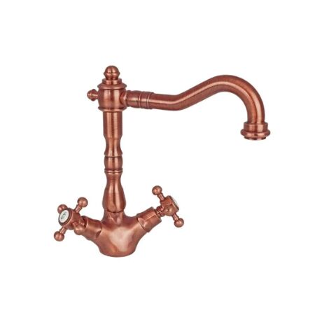 Robinet de lavabo monotrou avec bec mobile en cuivre Paffoni série Belinda-Melissa FBLV075RM Laiton - Coppery (1/2)