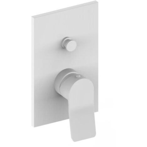 Mitigeur de douche encastré 2 sorties blanc mat Paffoni Tilt série TI015BO/M  Laiton - Blanc opaque