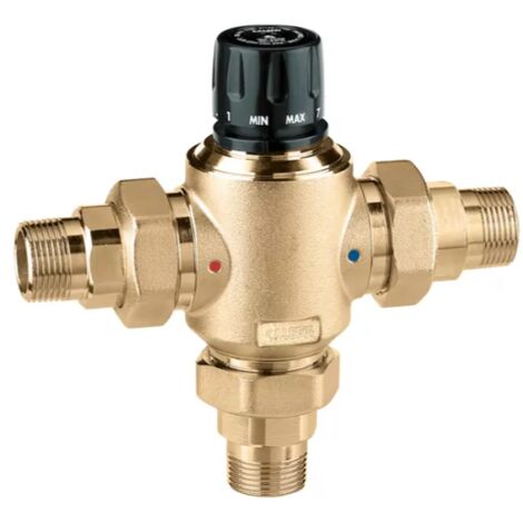 Mitigeur thermostatique réglable avec cartouche interchangeable pour installations centralisées 1/2" Caleffi 523040  1/2"