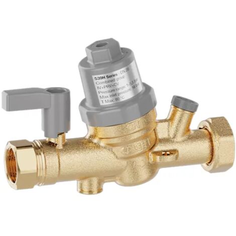Groupe combiné pour le contrôle de la pression des installations sanitaires Caleffi 539050H Rp 3/4" x G 1" Calotta mobile (1/3)