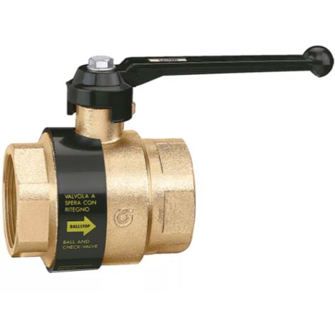Robinet à boisseau sphérique avec clapet anti-retour intégré BALLSTOP 1 1/4" Caleffi 323070  1 1/4" (1/2)