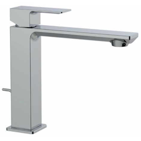 Mélangeur lavabo moyen avec vidage automatique 1"1/4G Acier Looking Paffoni Elle EL073HST series Laiton - Steel looking (1/3)