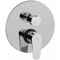 Mitigeur de douche encastré 2 sorties Ø 200 mm Paffoni Series Green GR018CR Chromé - Laiton