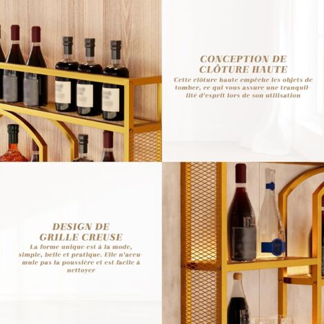 Porte Bouteille Mural, Support flottant en métal for bouteilles de vin et verres, présentoir en fer, support à vin mural avec étagères for bar, salon, restaurant ( Color : 2 , Size Porte Bouteille Mural, Support flottant en métal for bouteilles de vin et verres, présentoir en fer, support à vin mural avec étagères for bar, salon, restaurant ( Color : 2 , Size