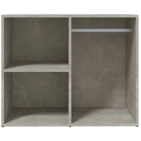 YMYNY Armoire de dressing Gris béton 80x40x65 cm Bois d'ingénierie