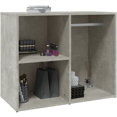 YMYNY Armoire de dressing Gris béton 80x40x65 cm Bois d'ingénierie