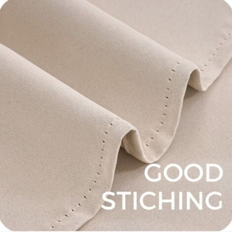 YMYNY Rideau Occultant Thermique Isolant 140x160 cm Rideaux de Petite Fenêtre Courts Beige Intérieurs pour Salon Chambre à Coucher Lot de 2 avec Oeillets