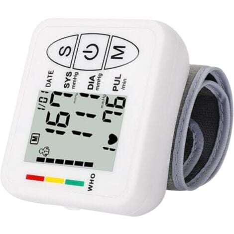 tensiomètre intelligent et précis,Tensiomètre électronique professionnel pour bras supérieur,  détection automatique de l'hypertension, de l'arythmie, du pouls, brassard réglable, blanc