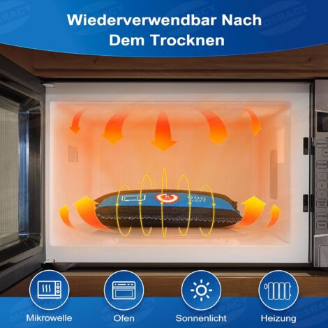 Déshumidificateur, Déshumidificateur de voiture réutilisable sac de 2x400g, gel de silice contre l'humidité, la condensation, les odeurs,Anti-fuite,Déshumidificateur pour maisons et véhicules