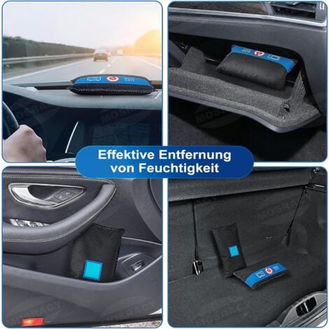 Déshumidificateur, Déshumidificateur de voiture réutilisable sac de 2x400g, gel de silice contre l'humidité, la condensation, les odeurs,Anti-fuite,Déshumidificateur pour maisons et véhicules