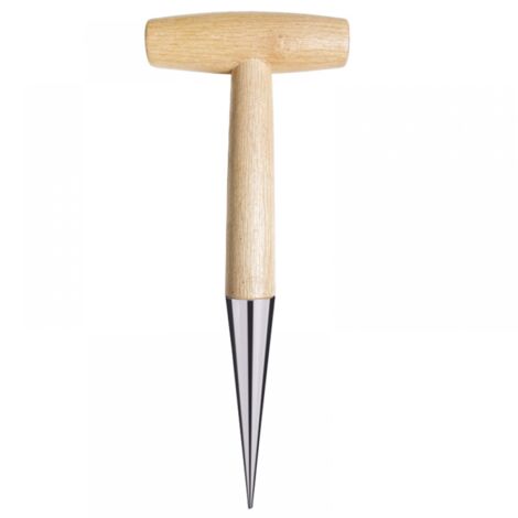 Fleurs Légumes Xclou Plantoir à Bulbes Avec Pointe En Acier 27 Cm - Plantoir à Main Avec Manche En Bois Solide - Outil De Jardinage Pour Adultes, Marron Plantoir Manuel Acier Inox