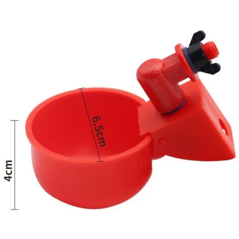 Abreuvoir Poules,DIY 10 PCS Abreuvoir Automatique Kit,Abreuvoir Volaille Automatique avec scie à Trou de pour Tasses pour Poussins Cailles Canards Bird