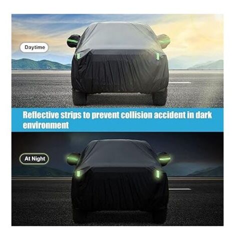 Bâche pour Voiture SUV Impermeable 480 x 175 x 150cm Noir Extérieur