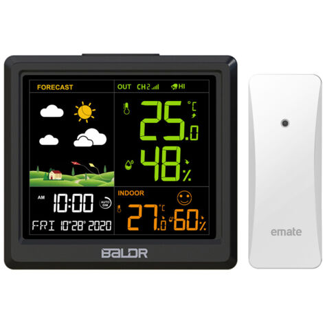 Station Météo MalTec Sans Fil Avec Thermomètre, Baromètre, Hygromètre Et Port USB
