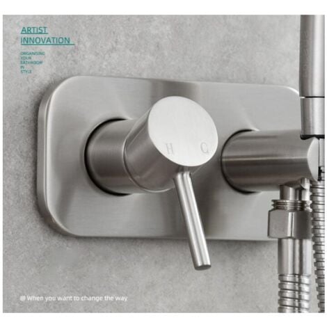 Kit Douchette WC，Toilette Bidet Spray, Bidet Pulvérisateur de Douche Kit en Laiton Kit Mitigeur Douchette à Main Mural  argent