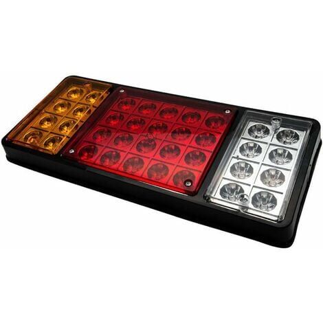 Lot de 2 feux arrière de voiture 12V 36 LED, clignotants d'arrêt pour camion remorque camion caravane Van feu de recul