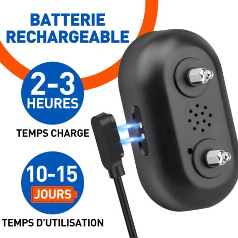 Collier Anti Aboiement Chien Rechargeable, Anti Aboiement Collier Dressage avec 4 Modes Son/Vibration/Choc Electrique, Réglable 5 Niveaux de Sensibilité, Étanche IP67 pour Petit Moyen Grand Chiens