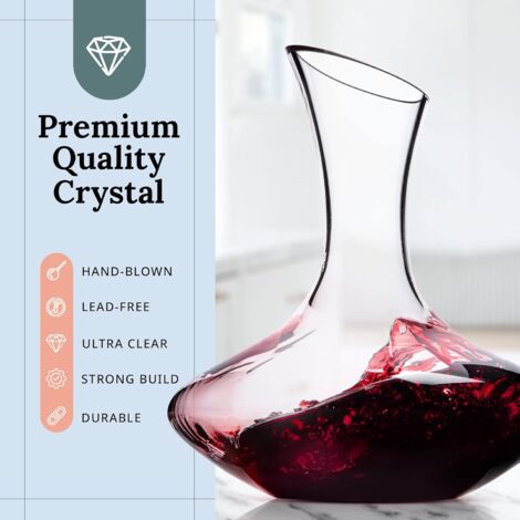 Décanteur à Vin Rotatif Paysky - Carafe En Cristal Sans Plomb Avec Coffret Cadeau - 1500ml