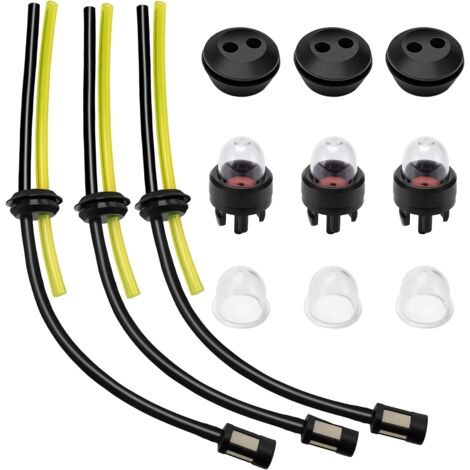 WUSJCOF 3 Pièces Kit Universel De Filtre à Essence, Ligne De Carburant, Ampoule D'Amorçage, Debroussailleuse, De Réservoir De Carburant, Pour Coupe- Herbe, Débroussailleuse, Carburateur, Filtre