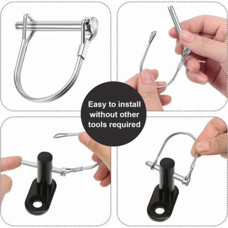 Ulisem 2 Jeux Coupleur de Remorque de Vélo Connecteur d'Attelage de Remorque de Vélo Remplacement d’Attelage de Remorque en Acier Adaptateur de Montage Coupleur de Vélo Adaptateur de Fixation, 6 Pièce