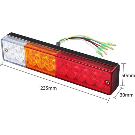 Feux Arrière LED Complets Pour VW Amarok V6 (2011-2021) - Rouge/Ambre - Neuf Avec Ballast