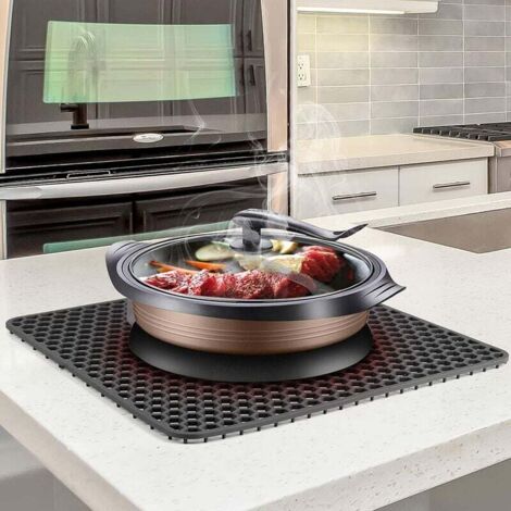 Tapis De Séchage Silicone Pour évier - 40x30 Cm, Antidérapant, Résistant à La Chaleur, Pliable, Couleur Rose
