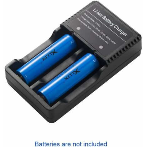 Chargez votre batterie n'importe où 18650 Chargeur de batterie pour 3.7V 18650 14500 16340 26650 Batteries, la batterie n'est pas incluse LO-Ron