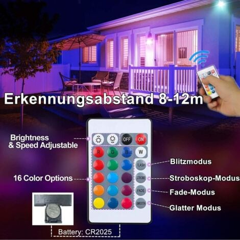 YMYNY Lot de 4 projecteurs LED RVB à intensité variable pour extérieur, étanches IP66 avec télécommande, 16 couleurs, 4 modes d'éclairage pour extérieur, intérieur et extérieur (50 W)