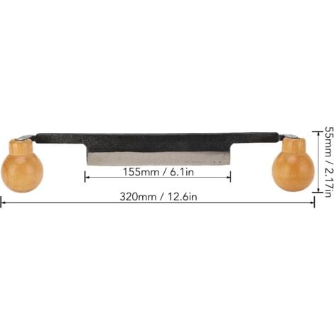 YMYNY Couteau à écorcer, couteau à écorcer droit avec manche ergonomique en bois antidérapant, outil manuel pour le travail du bois, pour enlever l'écorce et façonner des surfaces planes.