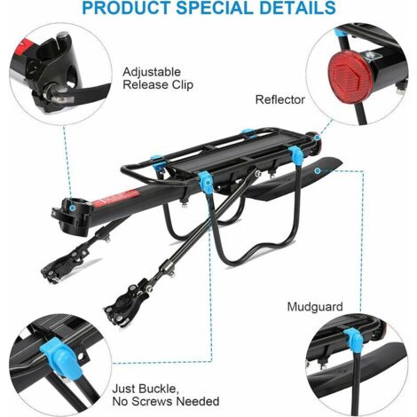 Feu Arrière Vélo Réfléchissant - Pour Porte-bagages - Sécurité Cyclisme