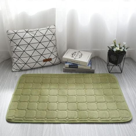 Tapis De Selle Antidérapant Vert – Coton, Satin, Silicone, Mousse Mémoire De Forme