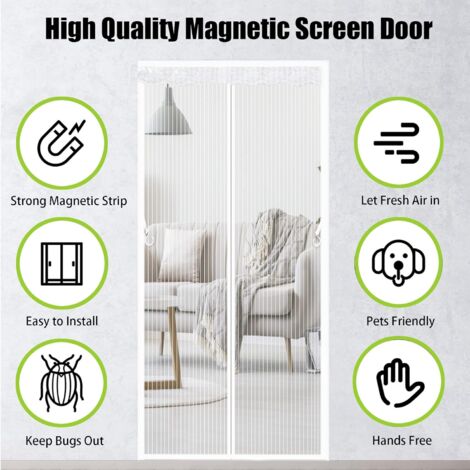 GOUER Moustiquaire Porte Magnétique 100x100cm Sans Perçage Rideau De