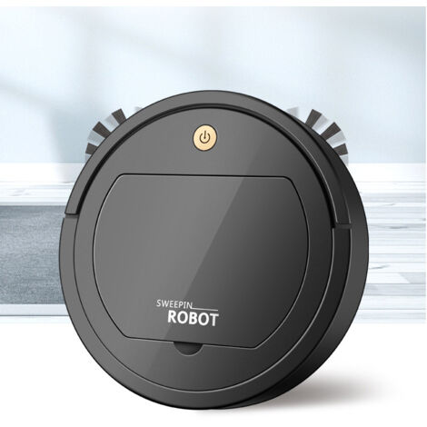 Aspirateur Robot 3-en-1 - Balayage, Aspiration Et Lavage - Design Fin, Démarrage Une Touche - Pour Sols Durs Et Moquettes