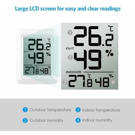 Thermomètre De Four Numérique Avec Sonde - Plage -50°C à 300°C, Alarme, écran LCD, Fixation Magnétique Ou Adhésive