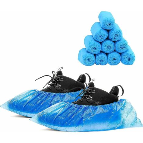 Couvre-chaussures Jetables - Pack De 100 - Taille Unique élastiquée - Pour Protection Sol Et Tapis