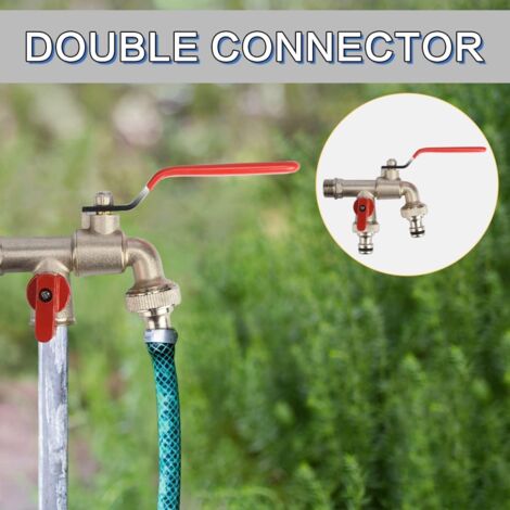 Pack De 2 Adaptateurs De Robinet En Laiton - Filetage 1/2" Et 3/4" - Pivotant à 360° - Raccord Coudé 90° Pour Jardin Et Balcon